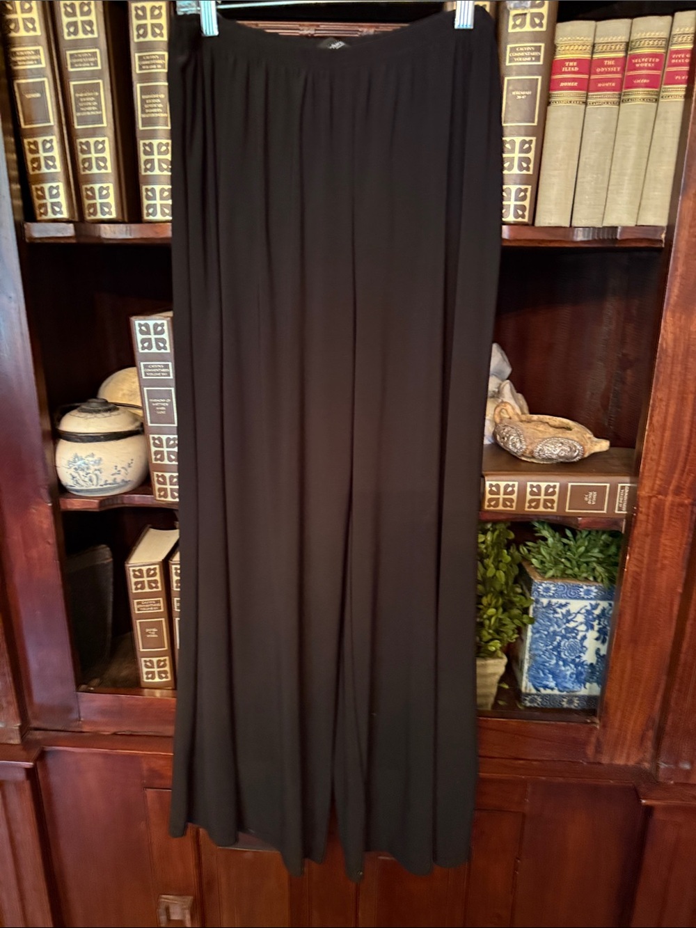 Black Wide-Leg Palazzo Pants - Unbranded